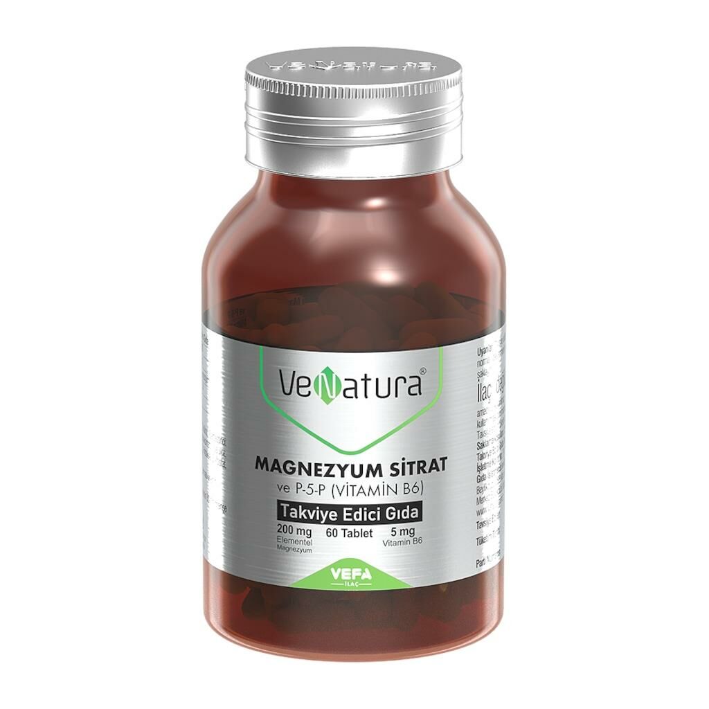Venatura Magnezyum Sitrat ve P-5-P Vitamin B6 60 Tablet