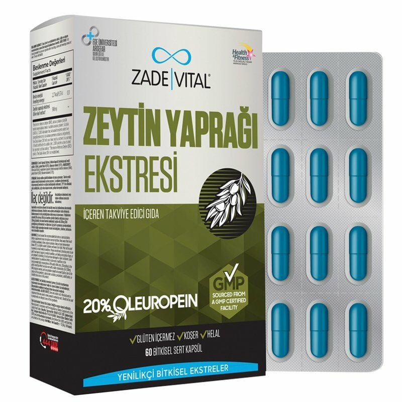 Zade Vital Zeytin Yaprağı Ekstresi 60 Bitkisel Sert Kapsül