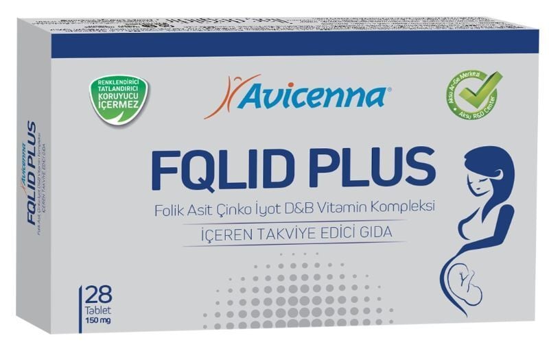 Avicenna Fqlid Plus Çinko İyot D&B Vitamin Kompleksi 28 Tablet