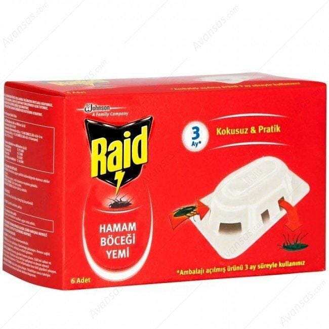Raid Böcek Yemi 6 Adetli 3 Ay Sürekli Etkili