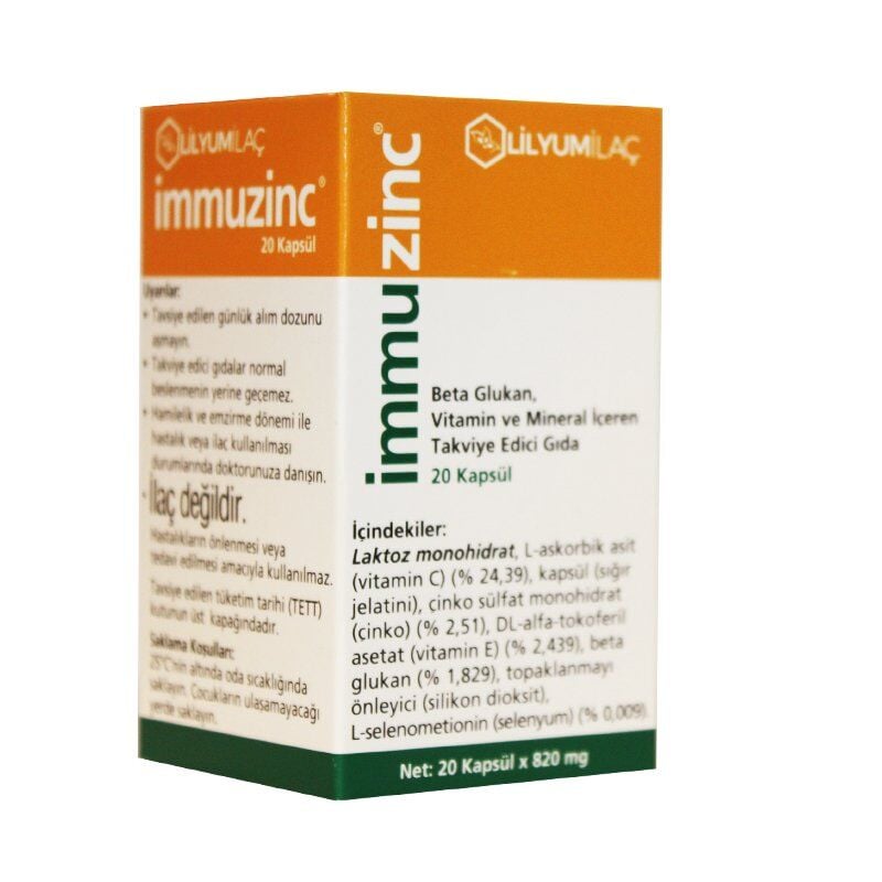 İmmuzinc 20 Kapsül