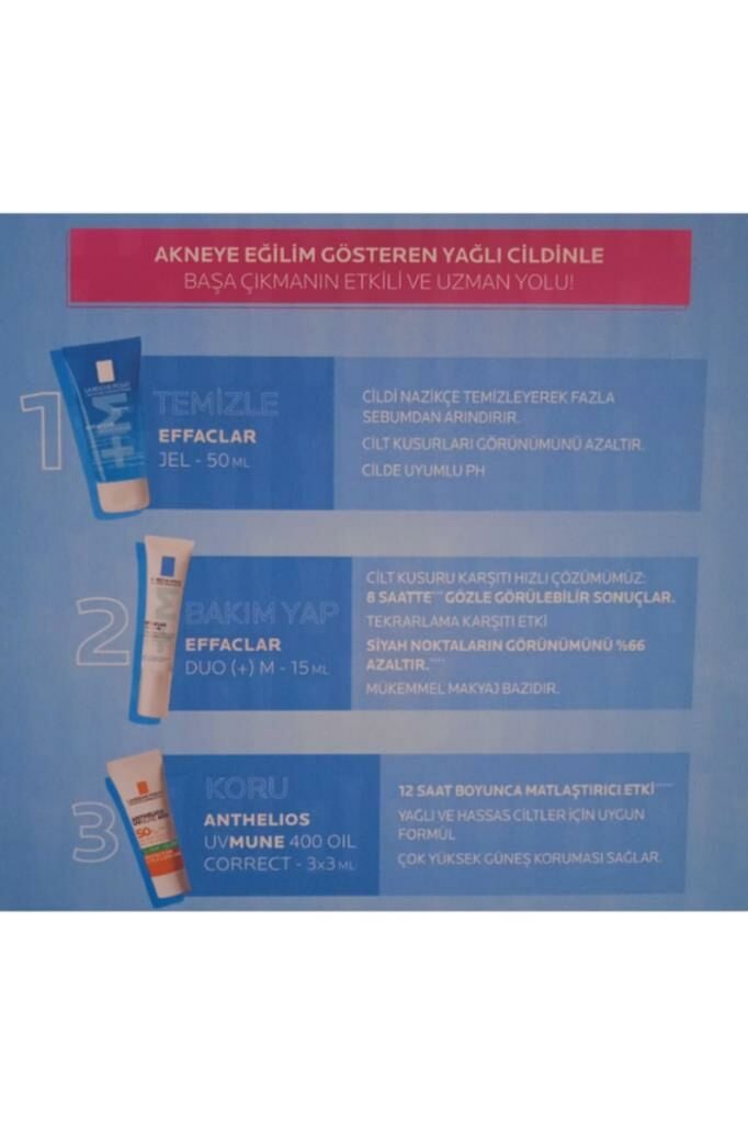 La Roche Effaclar Tanışma Kiti + Akneye Eğilimli Yağlı Ciltler İçin